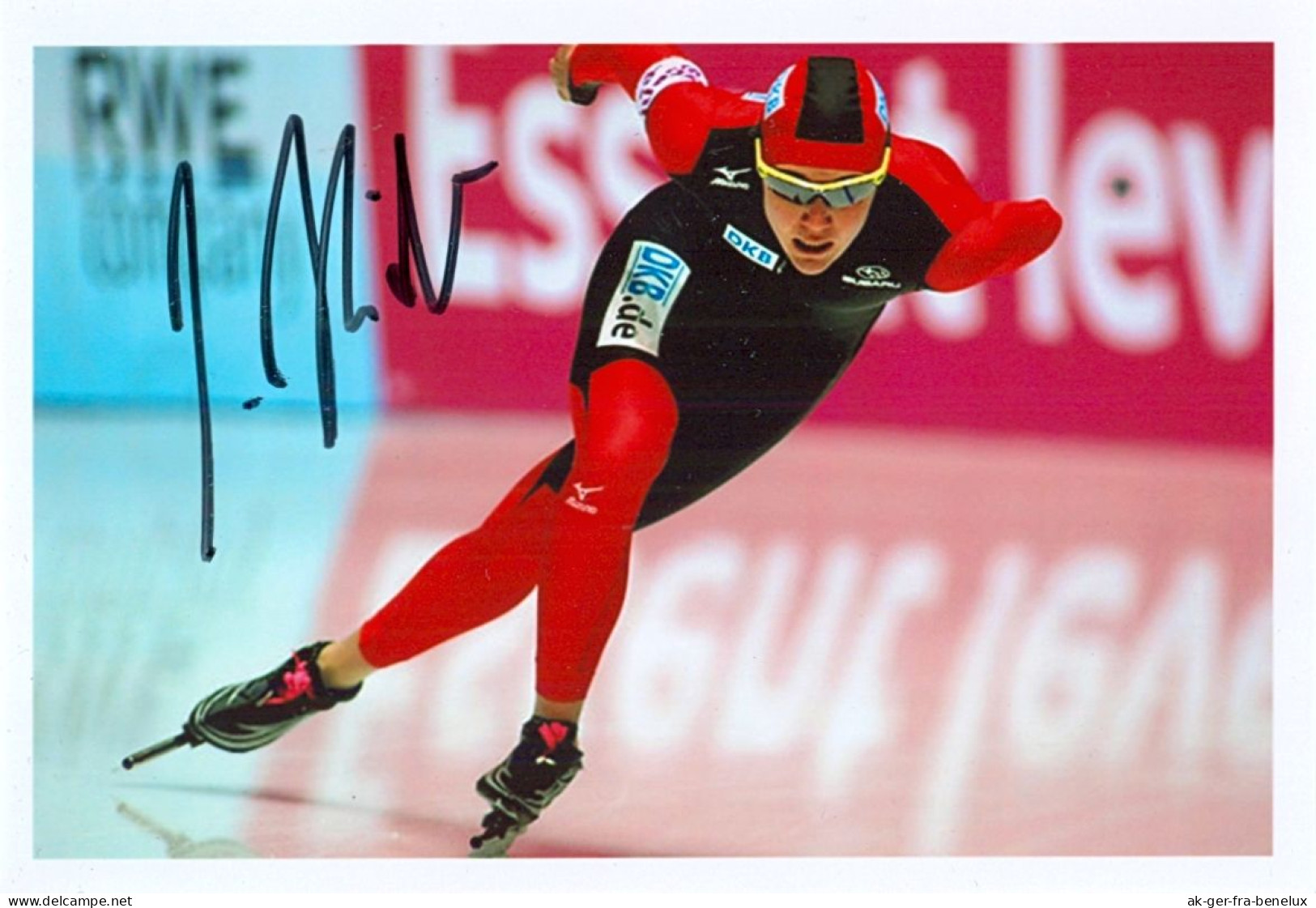 Autogramm Foto Eisschnellläufer Jonas Pflug Deutschland Schaatsen Ice Speed Vskating Patinage De Vitesse Pattinaggio - Sport Invernali