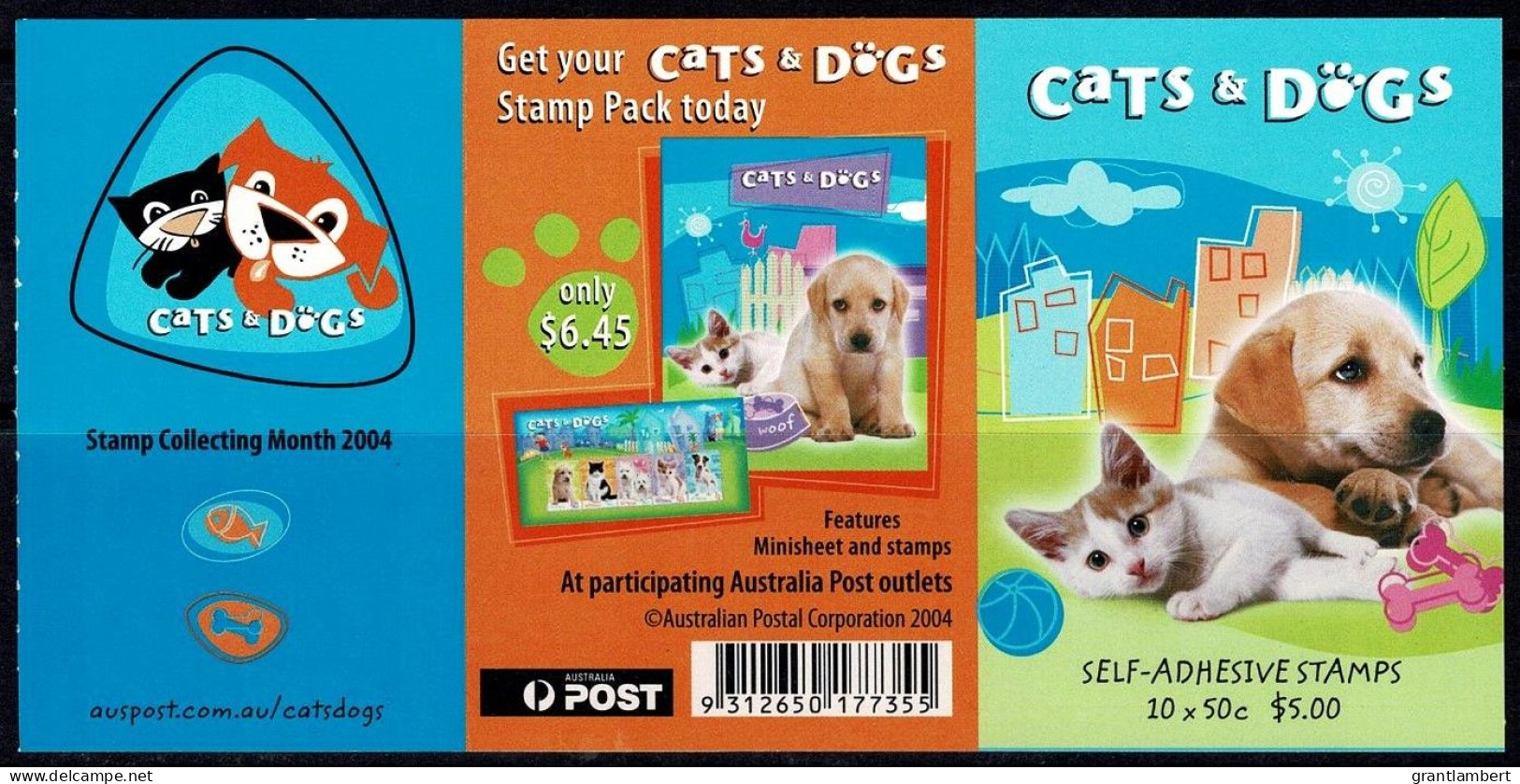 Australia 2004 Cats & Dogs  Mint Booklet - Postzegelboekjes