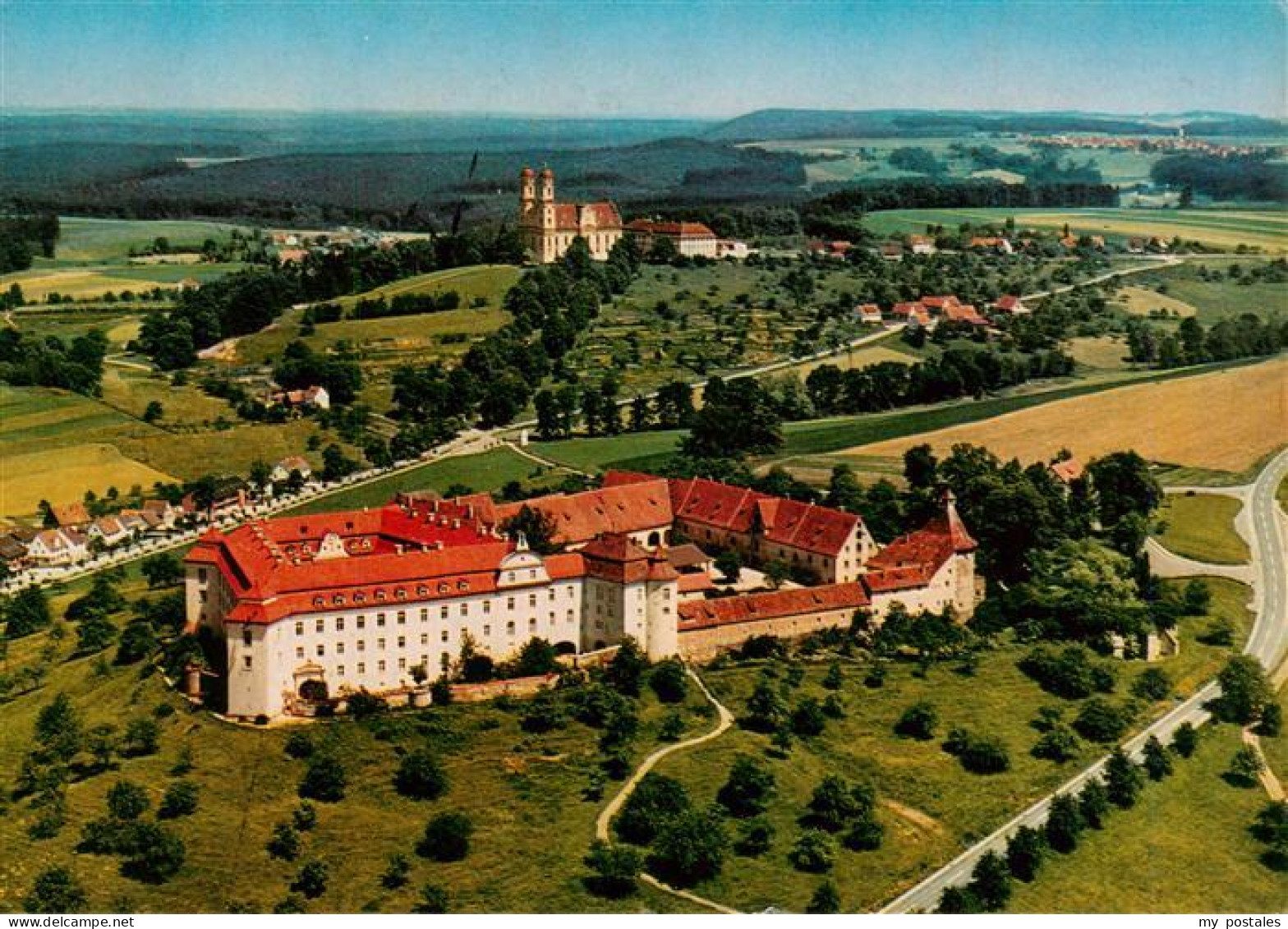 73950174 Ellwangen_Jagst Schloss Und Wallfahrtskirche Schoenenberg - Ellwangen