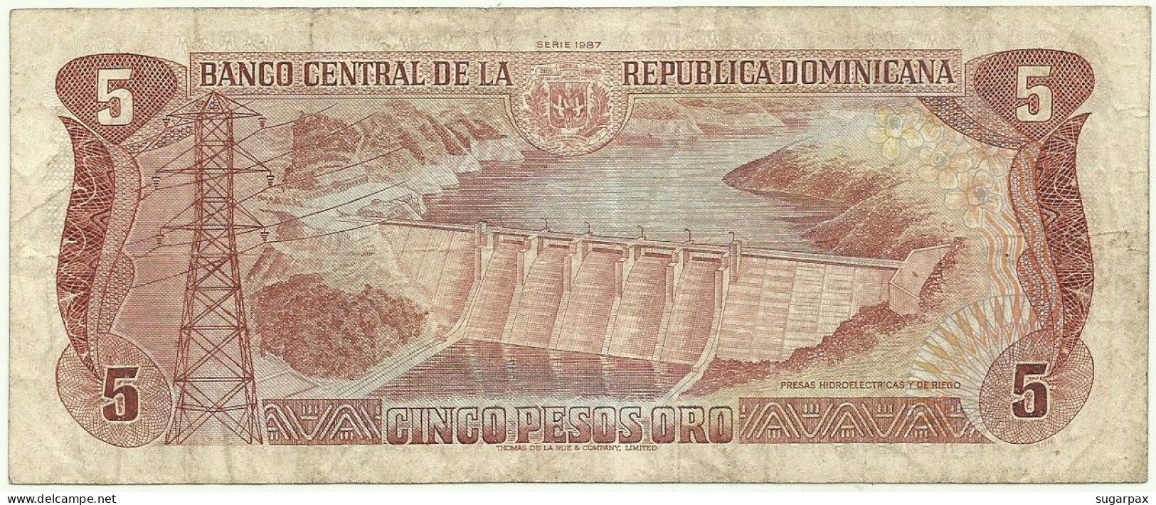 Dominican Republic - 5 Pesos Oro - 1987 - P 118.c - Dominicaine