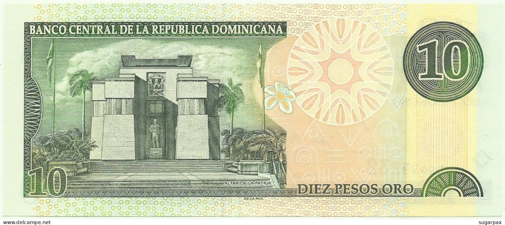Dominican Republic - 10 Pesos Oro - 2001 - P 165.b - Unc. - República Dominicana