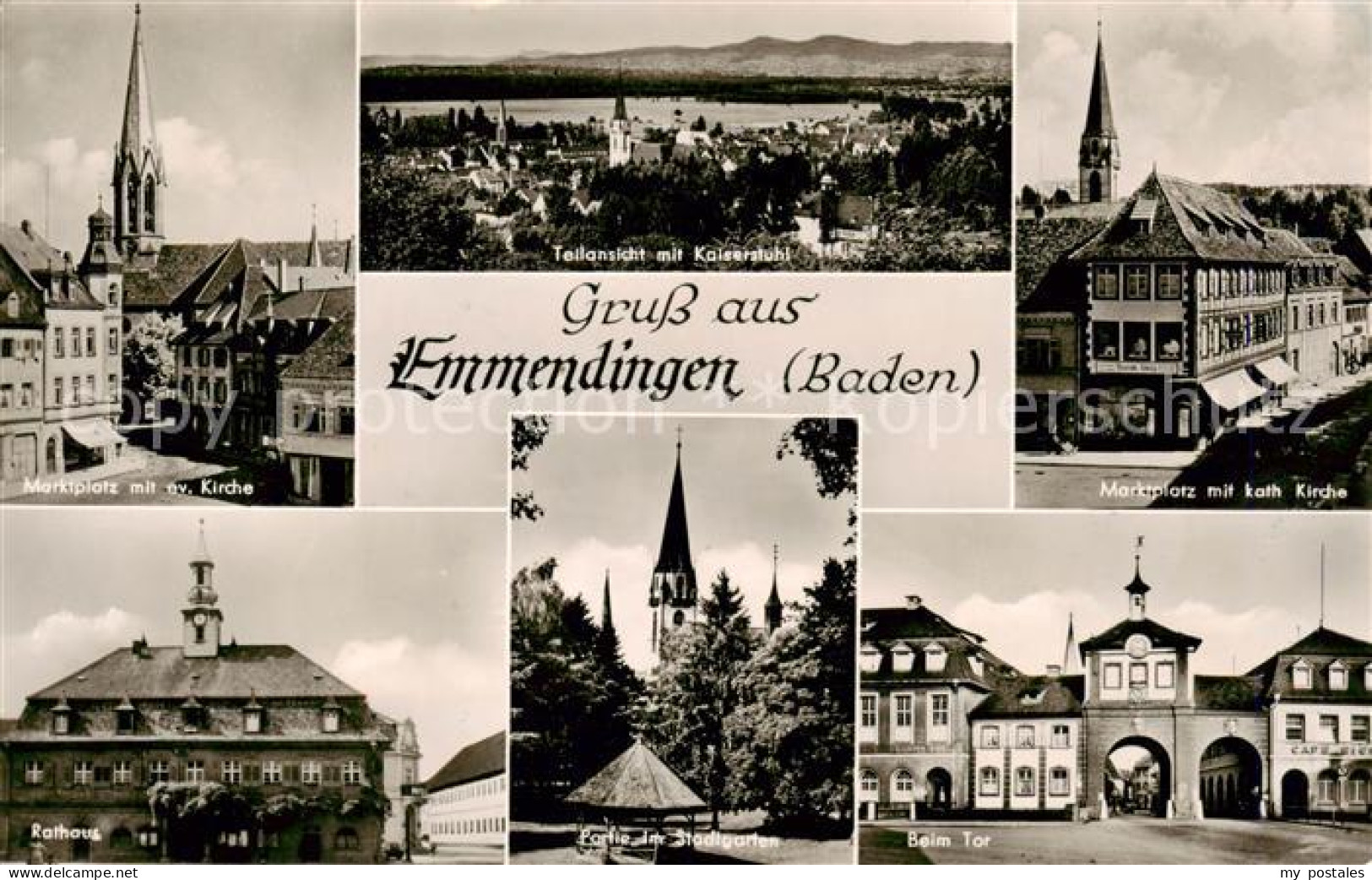 73834978 Emmendingen Marktplatz Kirche Kaiserstuhlblick Kath Kirche Rathaus Stad - Emmendingen