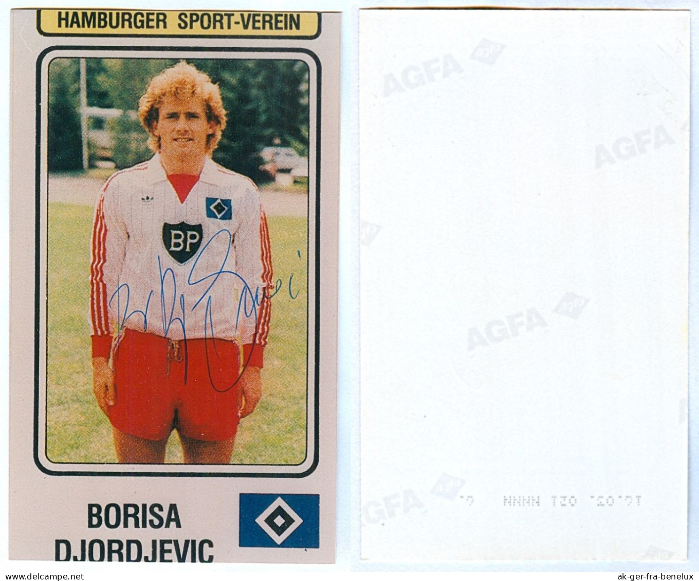 Autogramm Foto Borislav Boriša Đorđević Borisa Djordjevic Hamburger SV HSV Hajduk Split Bor Altonaer FC  Jugoslavija FSJ - Autógrafos