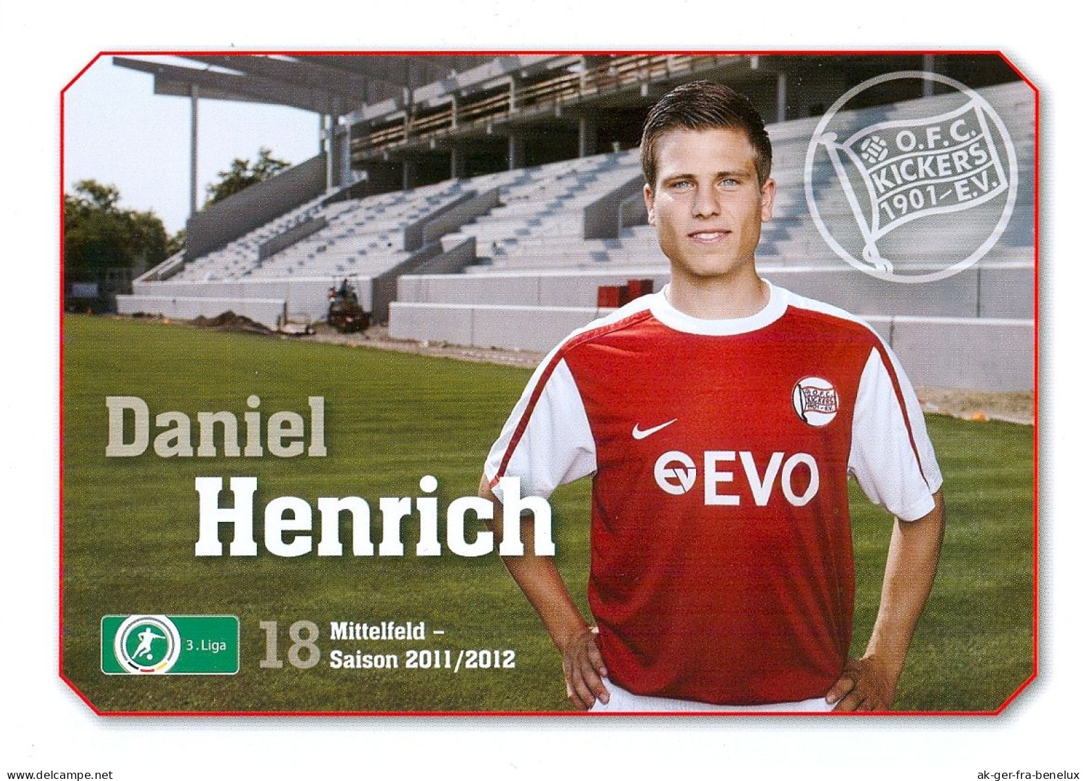 AK Daniel Henrich Offenbacher Kickers 11-12 OFC Offenbach Am Main EFC Kronberg Im Taunus FSV Frankfurt Hessen Dreieich - Autographes