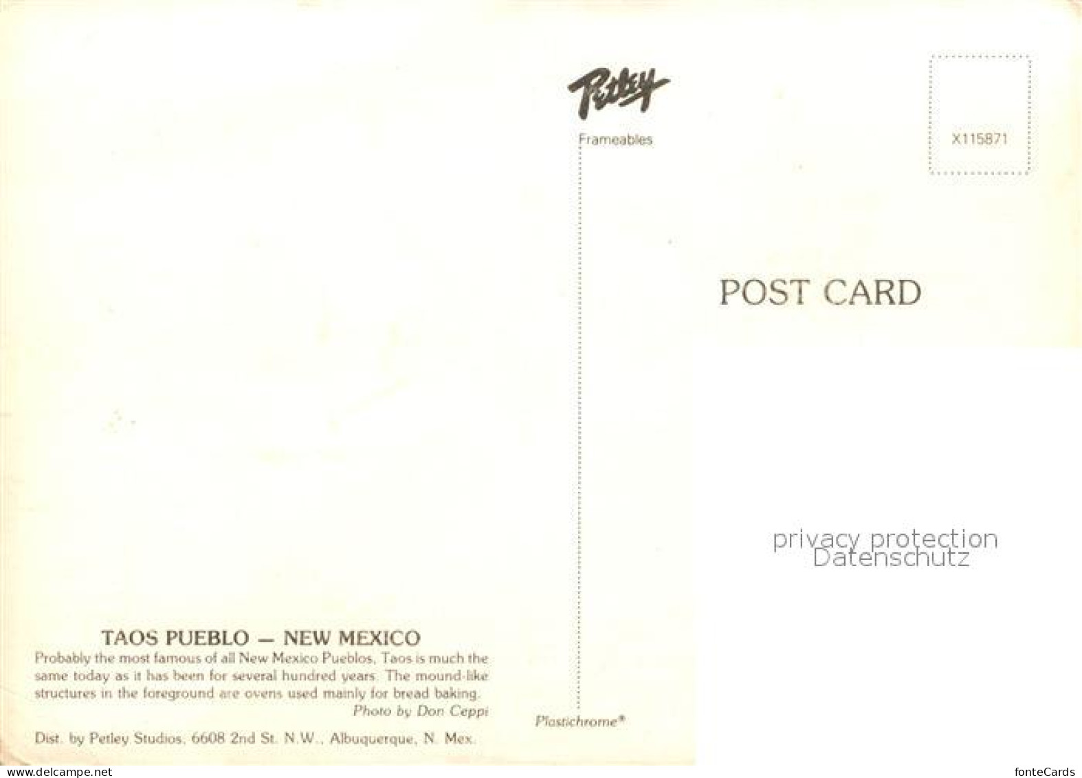 73358254 Taos Taos Pueblo - Andere & Zonder Classificatie