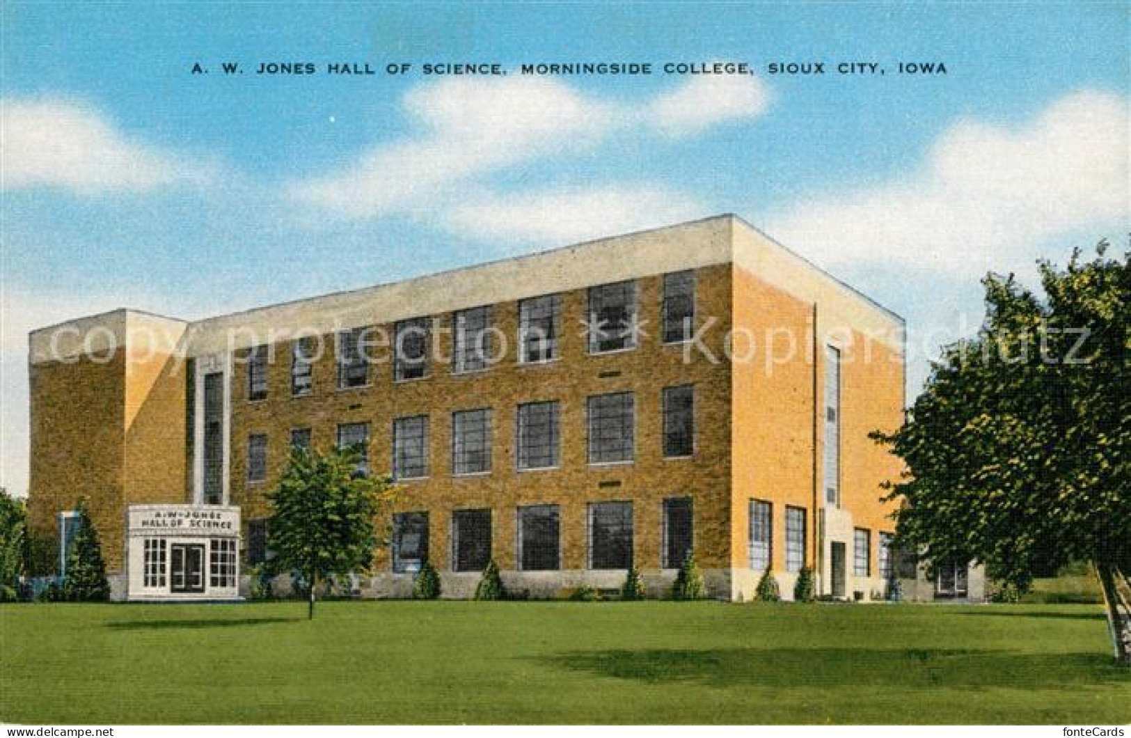 73334562 Sioux_City A. W. Jones Hall Of Science Morningside College - Andere & Zonder Classificatie