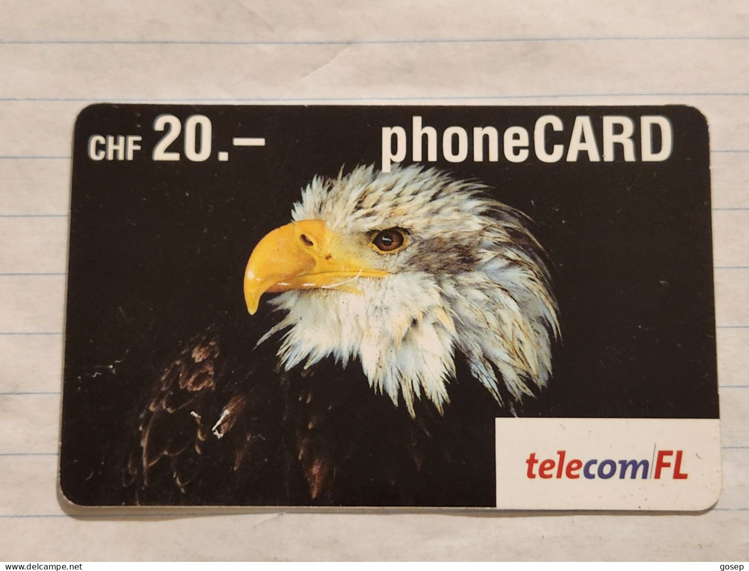 LIECHTENSTEIN-(LI-28A)-BALD EAGLE-(82)(440-387-1404-9062)(20CHF)-(12/04)(40388083)-tirage-50.000-used Card - Liechtenstein