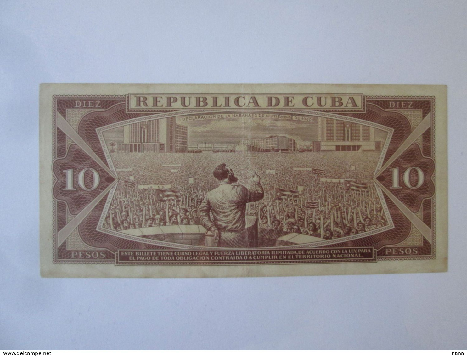 Cuba 10 Pesos 1968 Banknote Maximo Gomez/Fidel Castro,see Pictures - Cuba