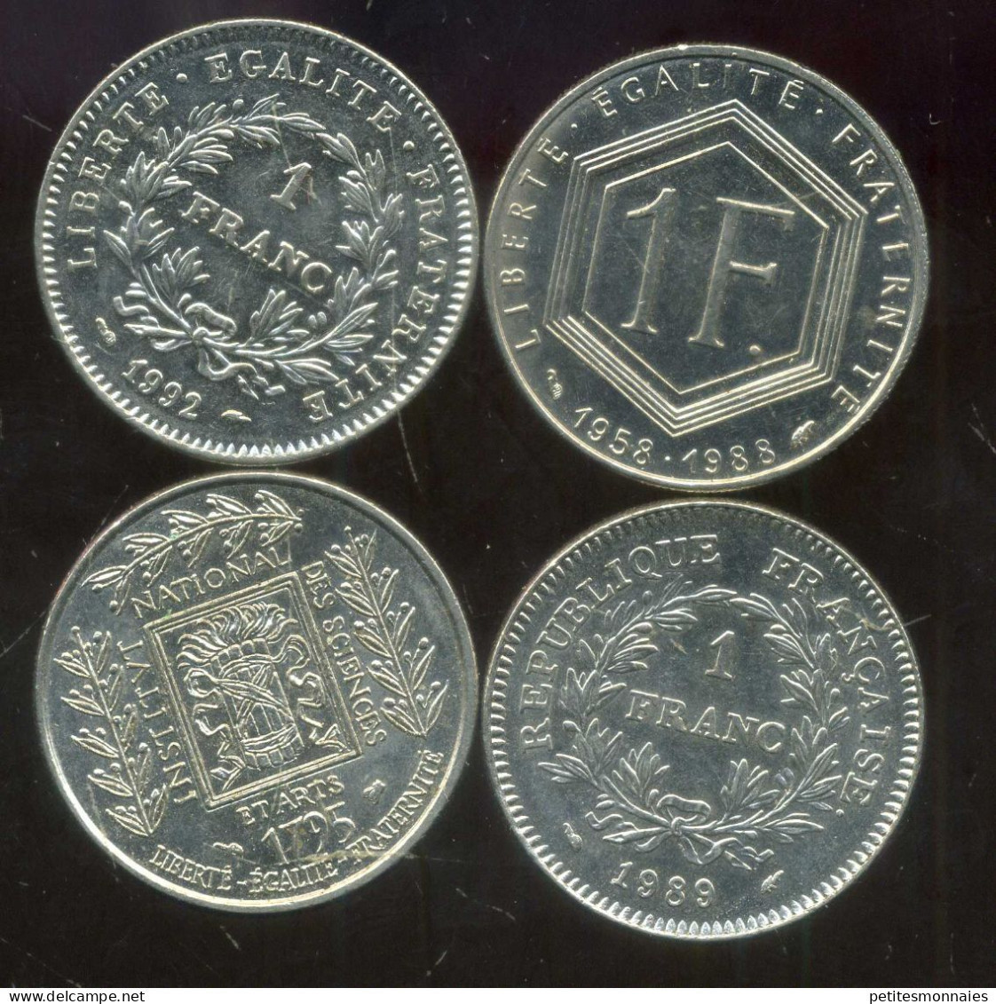 FRANCE Lot De 4 Monnaies 1 Franc Commemorative  ( 72 ) E - Kiloware - Münzen