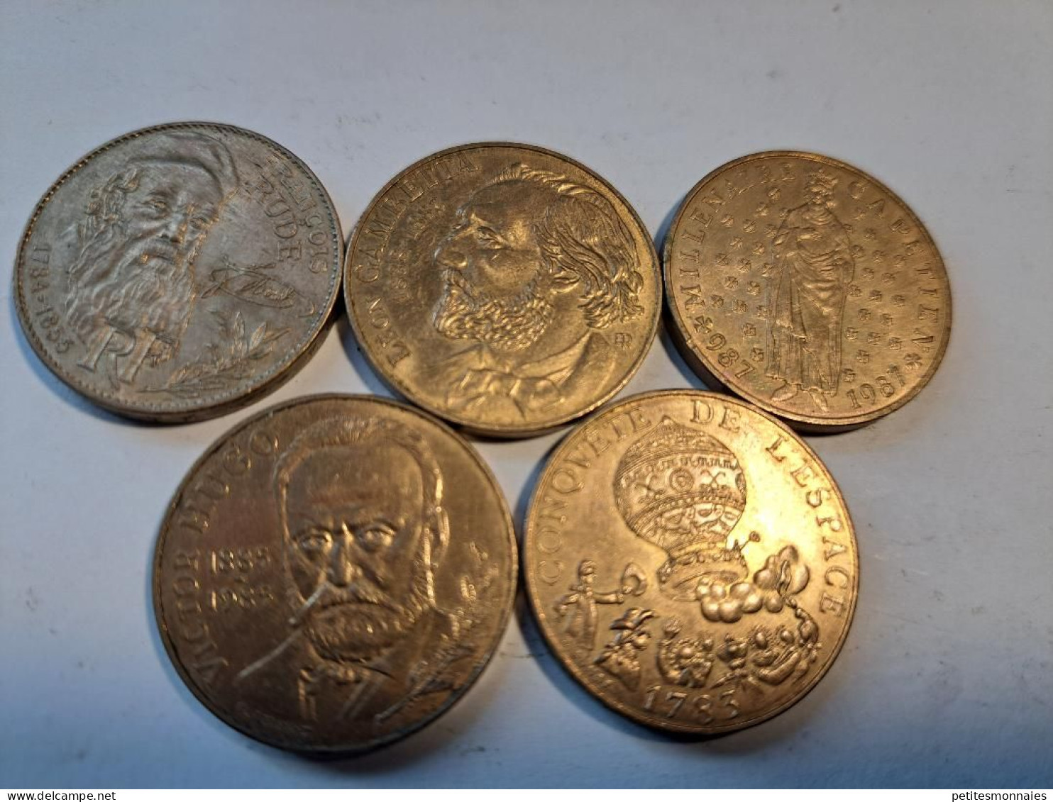 FRANCE Lot De 5 Monnaies  Commemorative   ( 34 ) E - Kilowaar - Munten