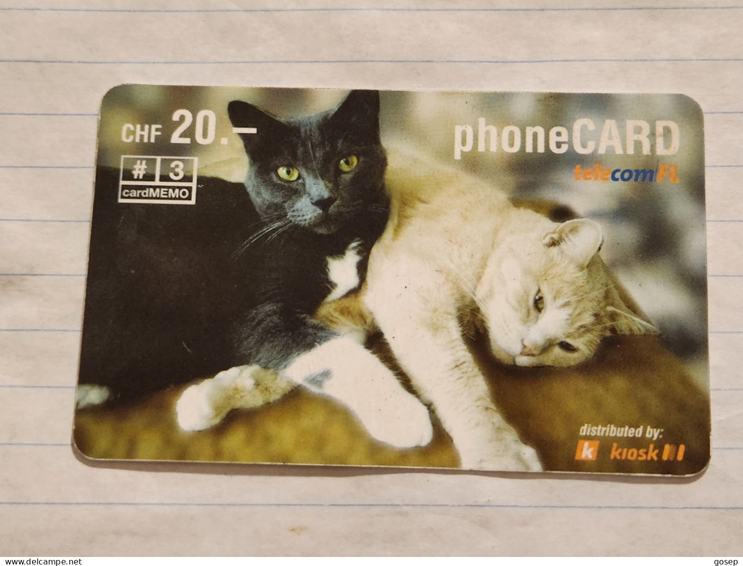 LIECHTENSTEIN-(LI-39B)-CATS-(95)(431-604-4204-2883)(20CHF)-(05/06)(31601193)-tirage-80.000-used Card - Liechtenstein