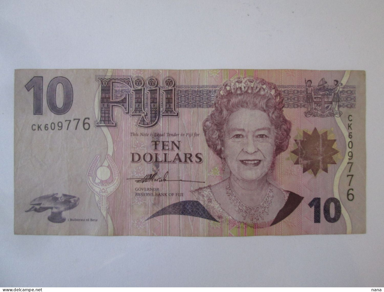 Fiji 10 Dollars 2007 Banknote See Pictures - Fidschi