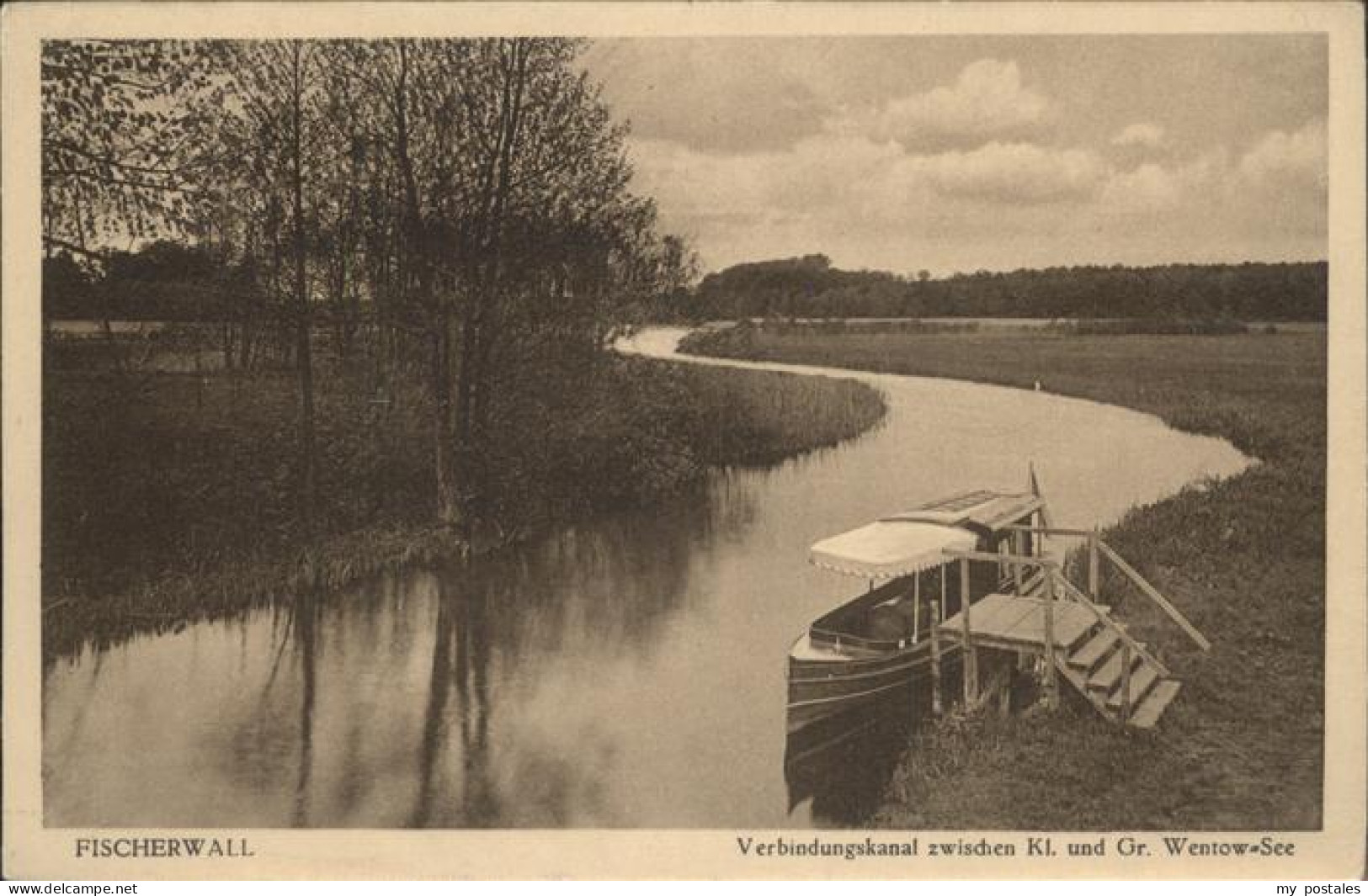 41401949 Chorin Fischerwall Verbindungskanal Kleiner Und Grosser Wentowsee Chori - Chorin