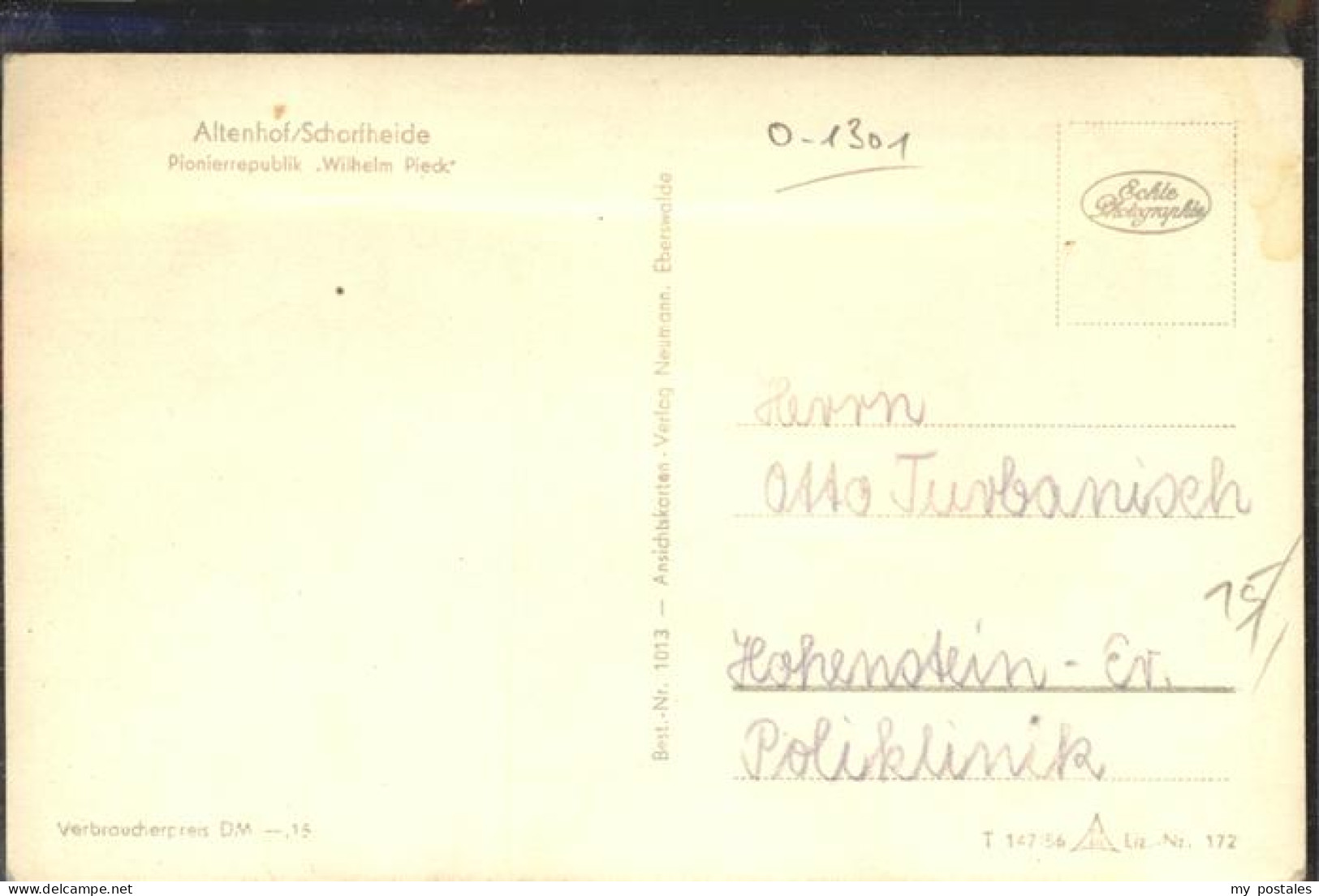 41401946 Altenhof Eberswalde Pionierrepublik Wilhelm Pieck Lager Altenhof Ebersw - Finowfurt