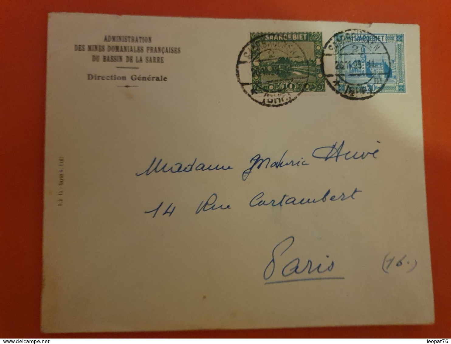 Sarre - Enveloppe Commerciale De Saarbrücken Pour Paris En 1925 - J 257 - Covers & Documents