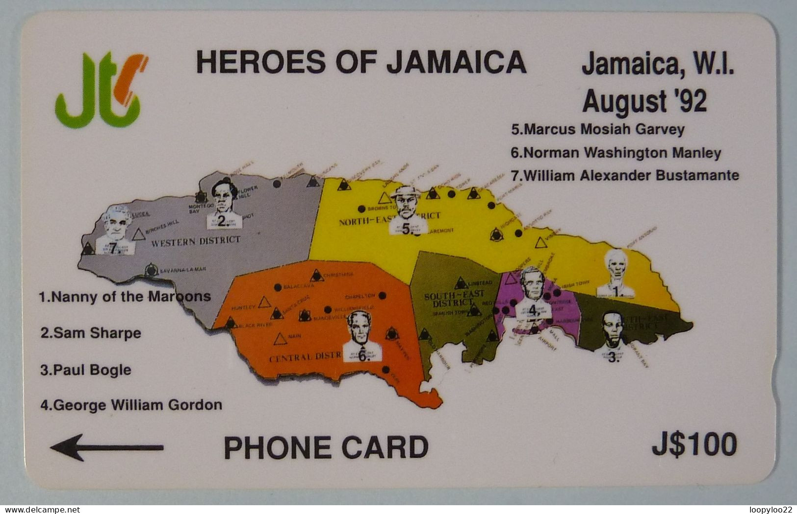 JAMAICA - GPT - Heroes Of JAMAICA - Specimen - $100 - Giamaica