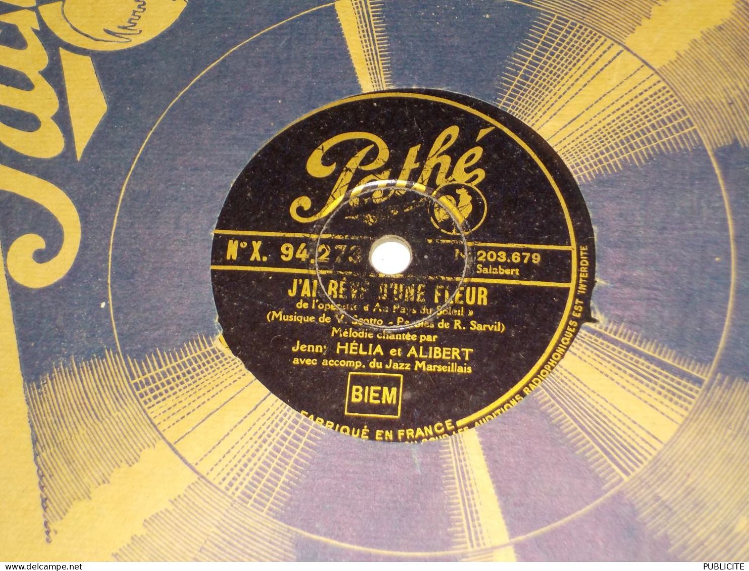DISQUE 78 TOURS CHANSON MELODIE DE  ALIBERT ET JENNY HELIA 1932 - 78 T - Grammofoonplaten