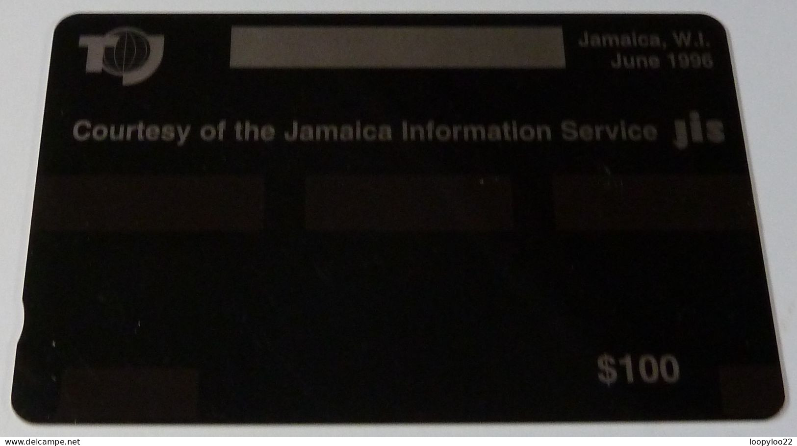 JAMAICA - GPT - Jamaican National Tree - Blue Mahoe - Coded Without Control - $100 - Used - Jamaïque