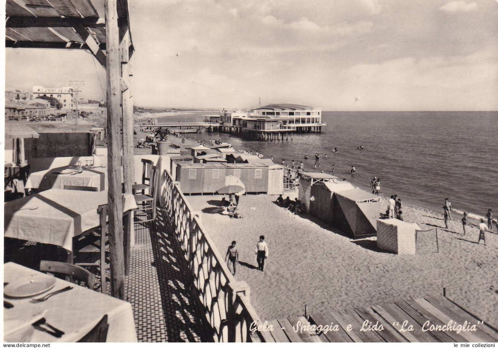 Cartolina Gela ( Caltanissetta ) Spiaggia E Lido La Conchiglia - Caltanissetta