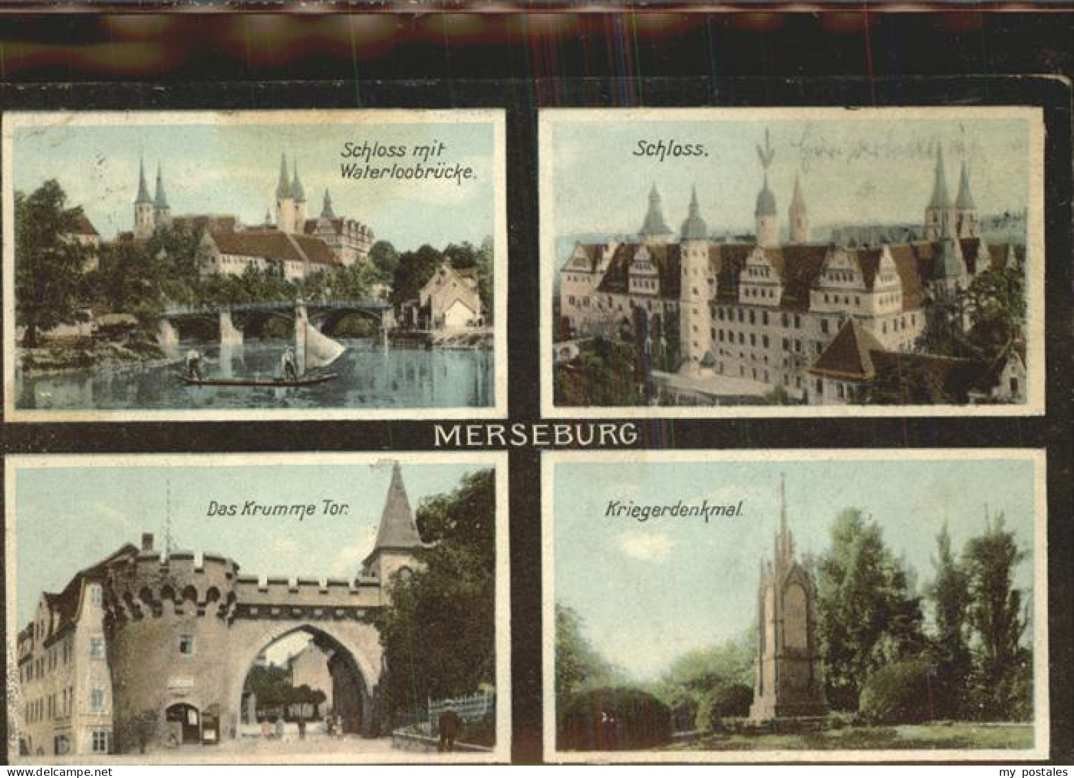 41400464 Merseburg Saale Schloss Waterloobruecke Krumme Tor Kriegerdenkmal Merse - Merseburg