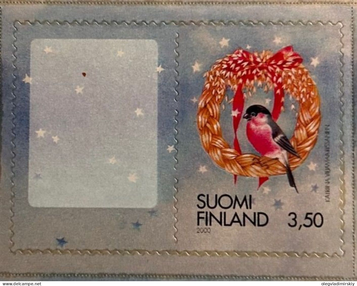 Finland 2000 Christmas Special Limited Edition Stamp With Label For Customer's Picture Michel 1545BC MNH - Spatzen