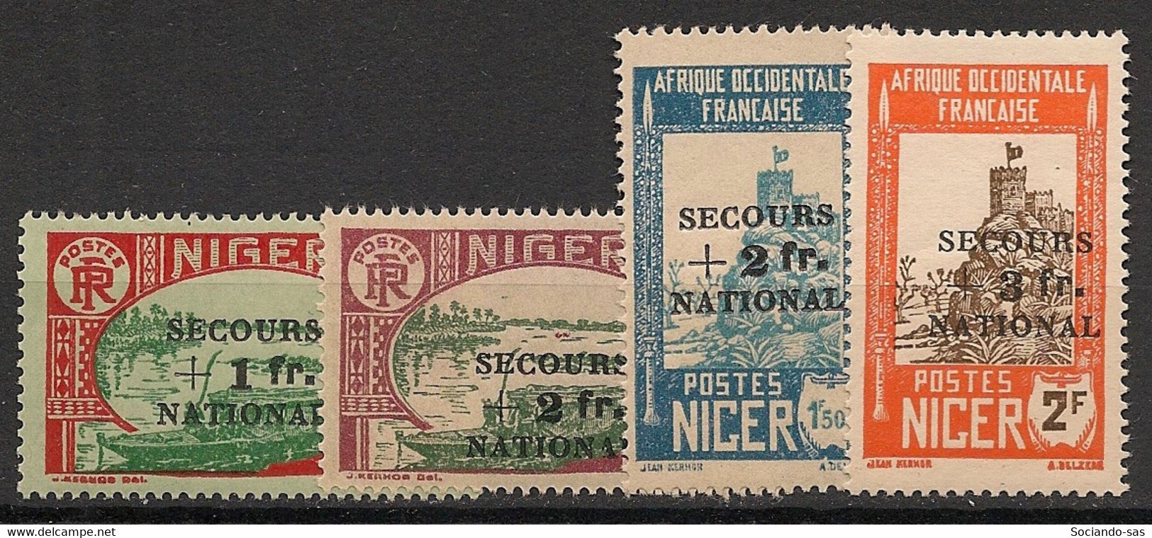 NIGER - 1941 - N° YT. 89 à 92 - Secours National - Neuf Luxe ** / MNH / Postfrisch - Nuovi