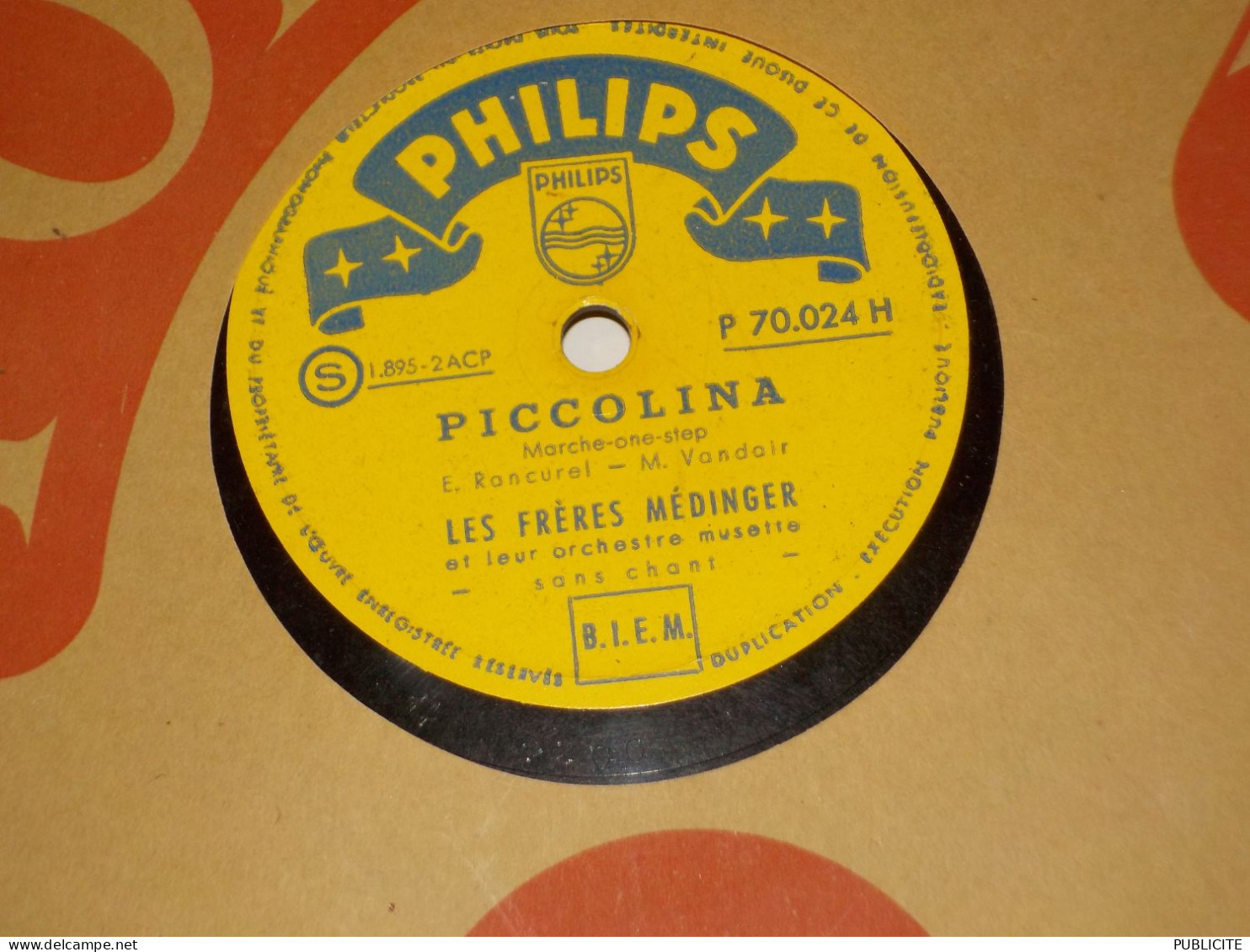 DISQUE 78 TOURS  SAMBA ET  MARCHE LES FRERES MEDINGER 1952 - 78 T - Discos Para Fonógrafos