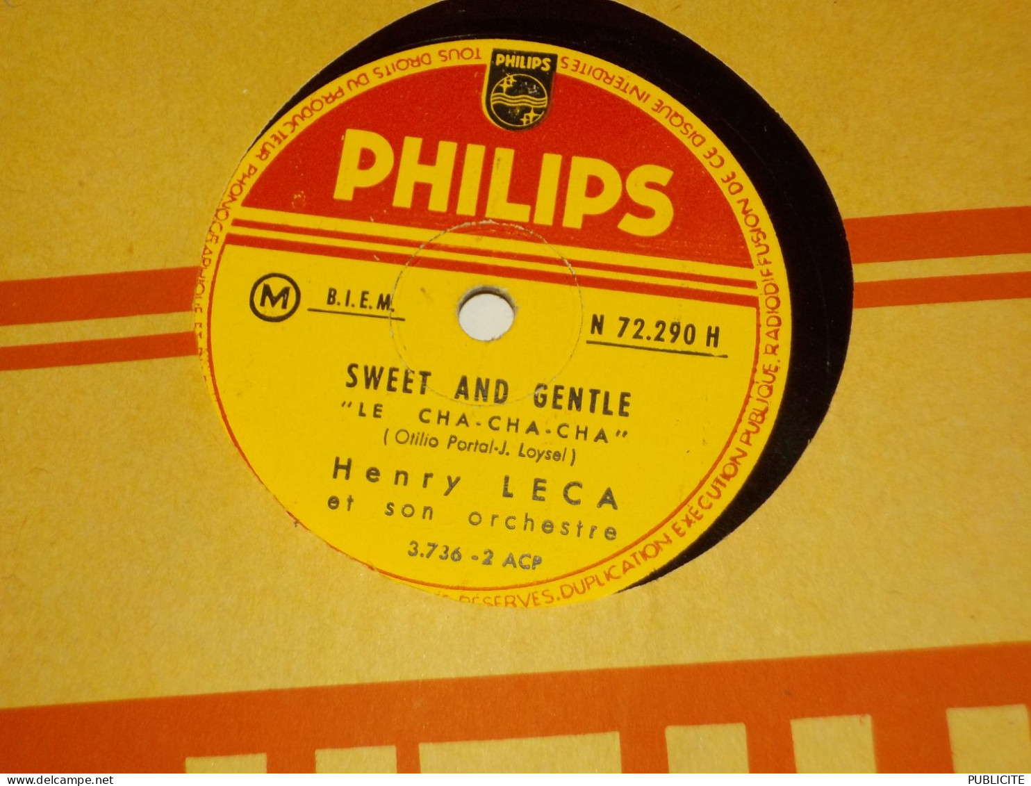 DISQUE 78 TOURS CHA CHA DE  HENRY LECA 1956 - 78 Rpm - Schellackplatten