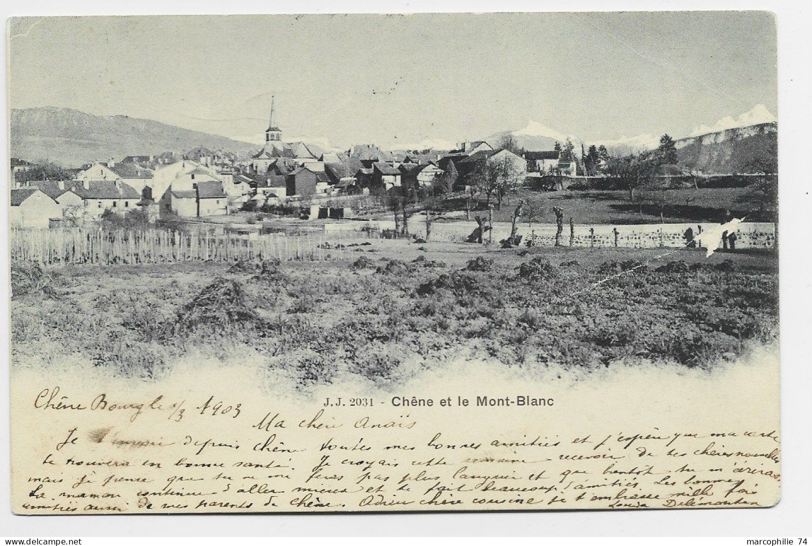 SUISSE CHENE ET LE MONT BLANC - Chêne-Bourg