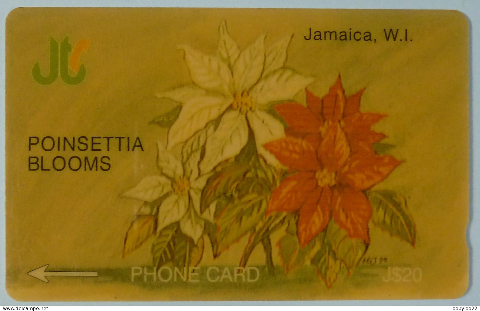 JAMAICA - GPT - Poinsetta Blooms - Specimen Without Control - $20 - Jamaica