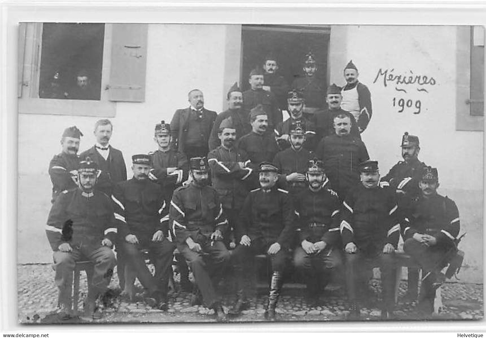 Ménières 1909 Armée Suisse Schweizer Armee Soldats Sous Officiers Cachet Moudon (Estavayer) - Estavayer