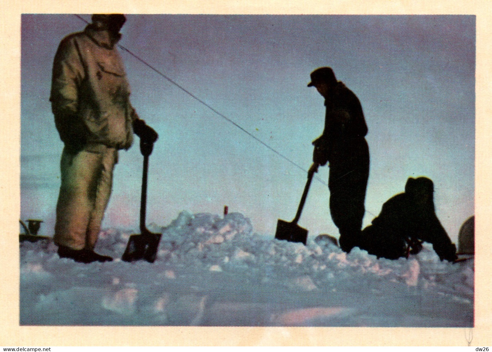 Chromo Chocolats Côte D'Or, Série Antartic - Photo 87: Les Travaux De Déneigement Se Poursuivent - Côte D'Or