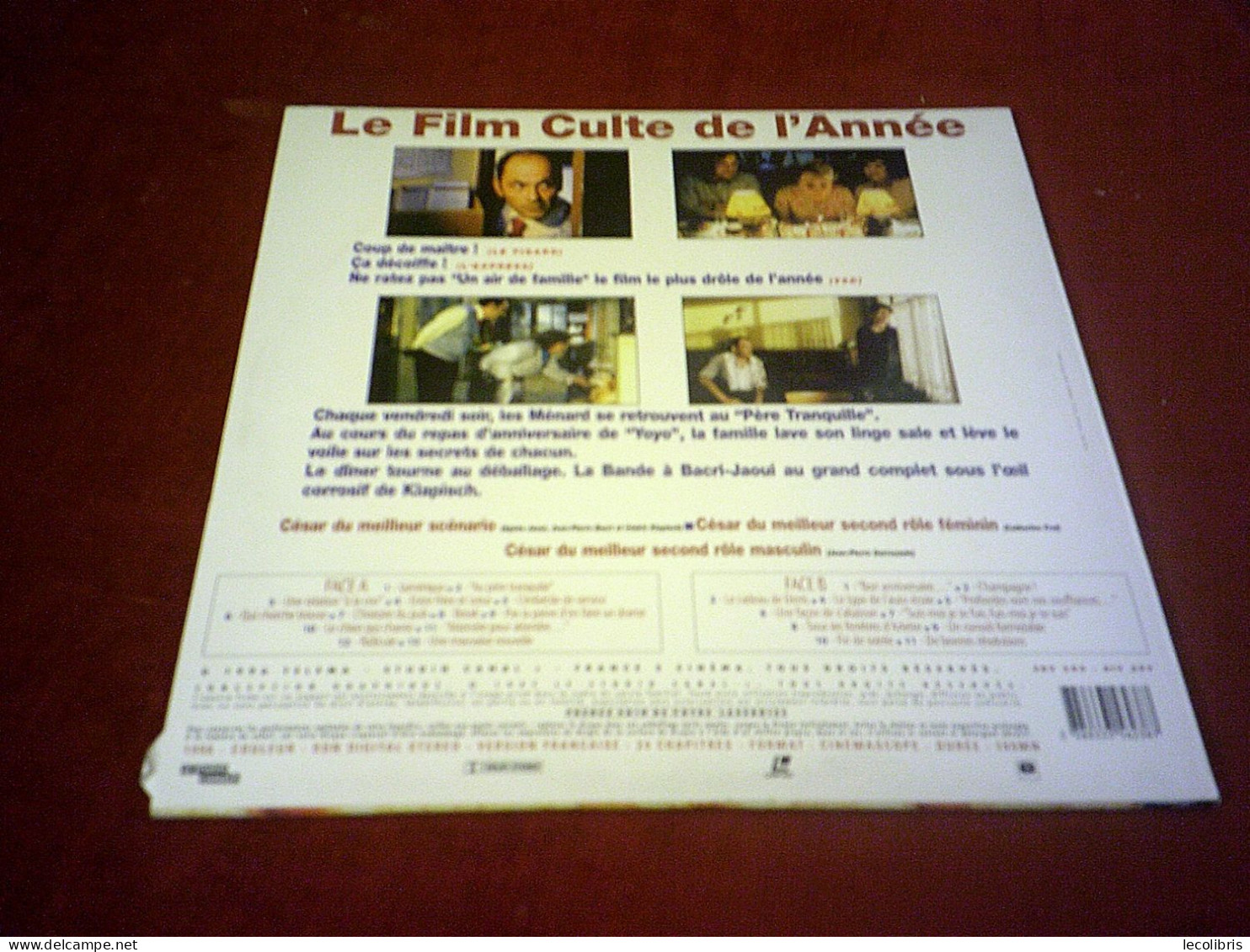UN AIR DE FAMILLE  FILM DE CEDRIC CLAPISH  3 CESAR EN 1997  °   LASERDISC    ° - Otros