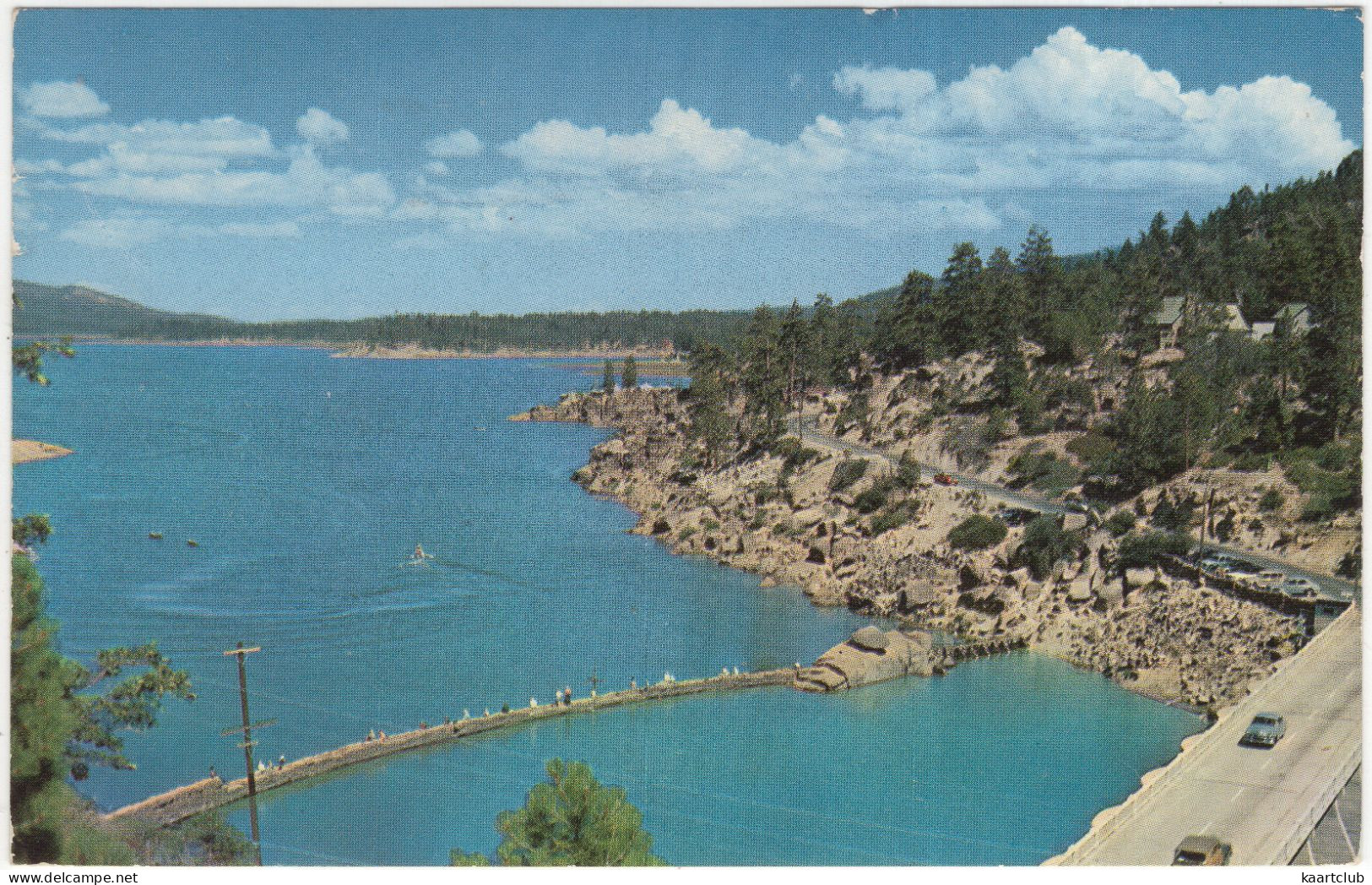 The Old And The New Dams At Big Bear Lake, California - (CA, USA) - 1960 - San Bernardino