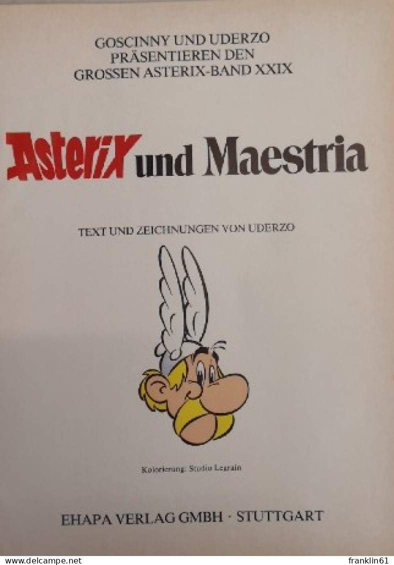 Asterix. Band XXIX.  Asterix Und Maestria. - Andere & Zonder Classificatie