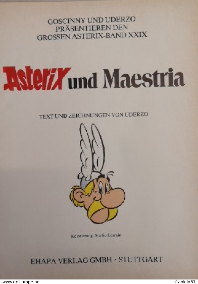 Asterix. Band XXIX.  Asterix Und Maestria. - Altri & Non Classificati