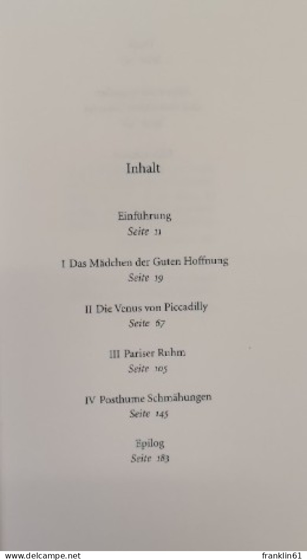 Die Schwarze Venus. Das Kurze Und Tragische Leben Einer Afrikanerin, Die In London Und Paris Furore Machte. - Biografía & Memorias