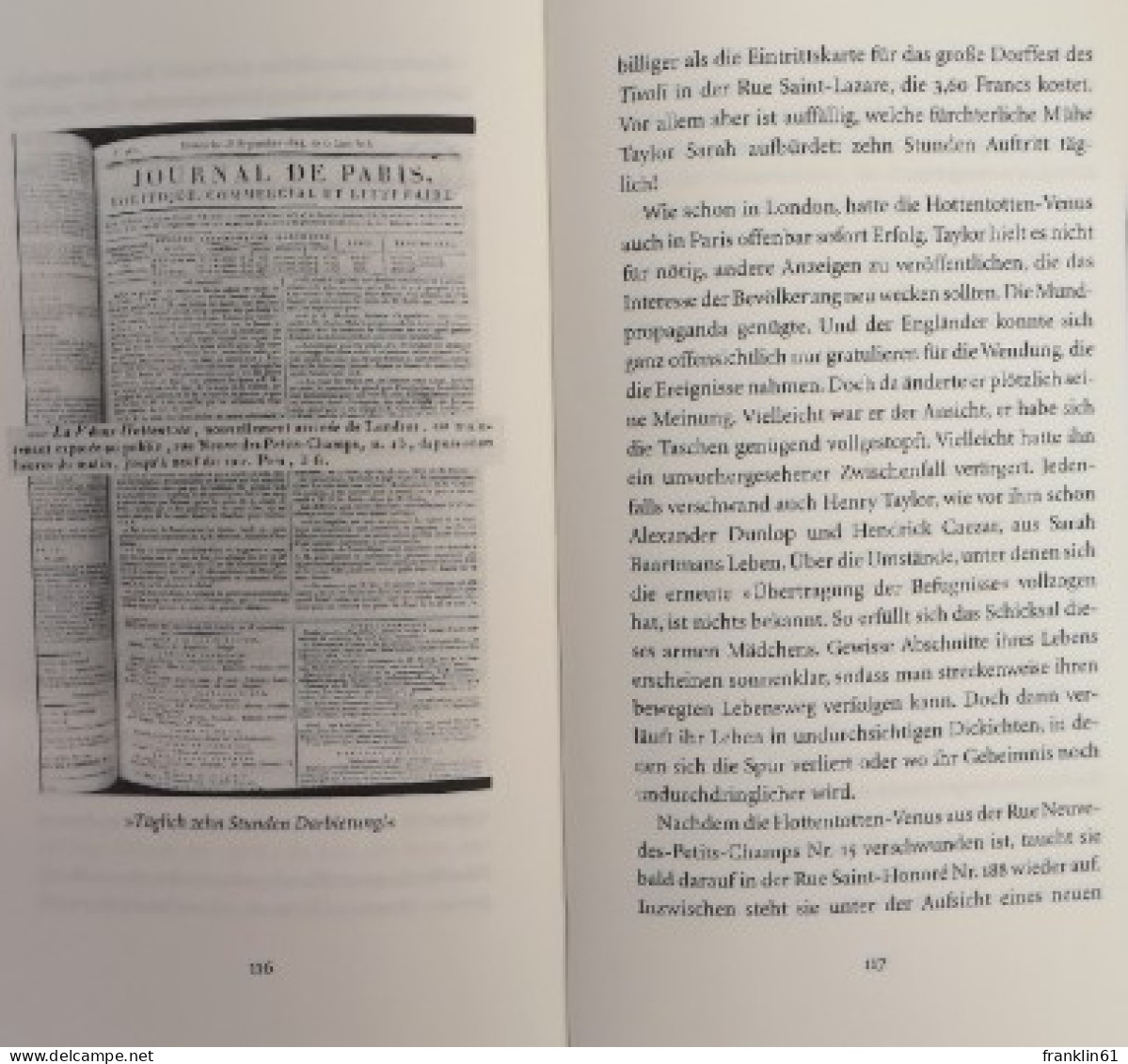 Die Schwarze Venus. Das Kurze Und Tragische Leben Einer Afrikanerin, Die In London Und Paris Furore Machte. - Biographies & Mémoirs