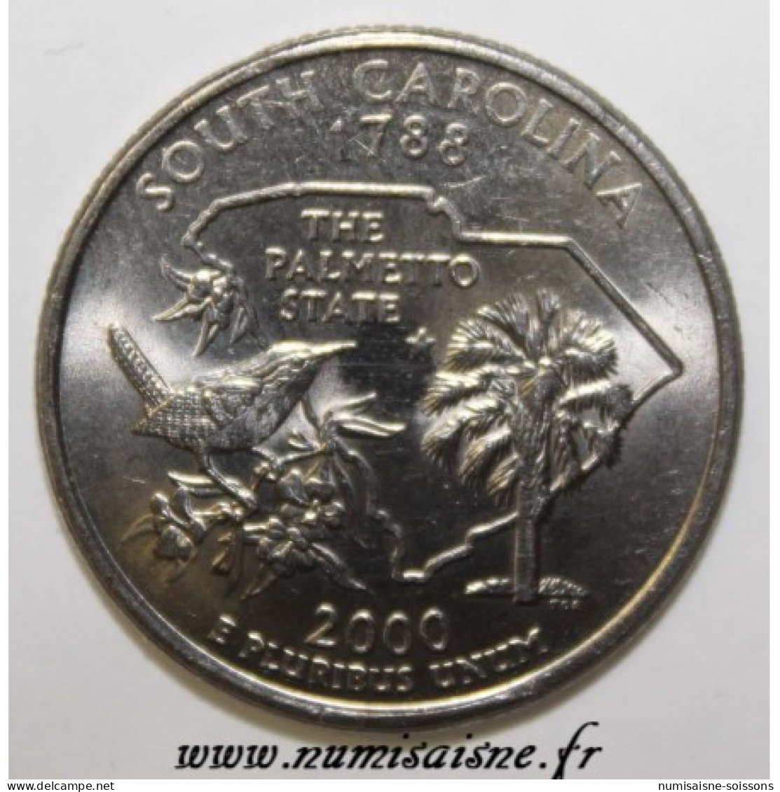 ÉTATS UNIS - KM 307 - 1/4 DOLLAR 2000 P - Philadelphie - SOUTH CAROLINA - SPL - 1999-2009: State Quarters