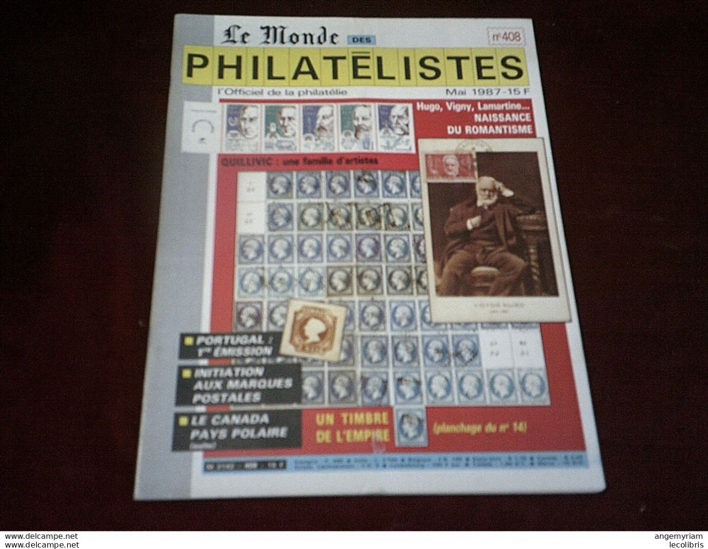 LE MONDE DES PHILATELISTES  N°  408  MAI 1987 - French