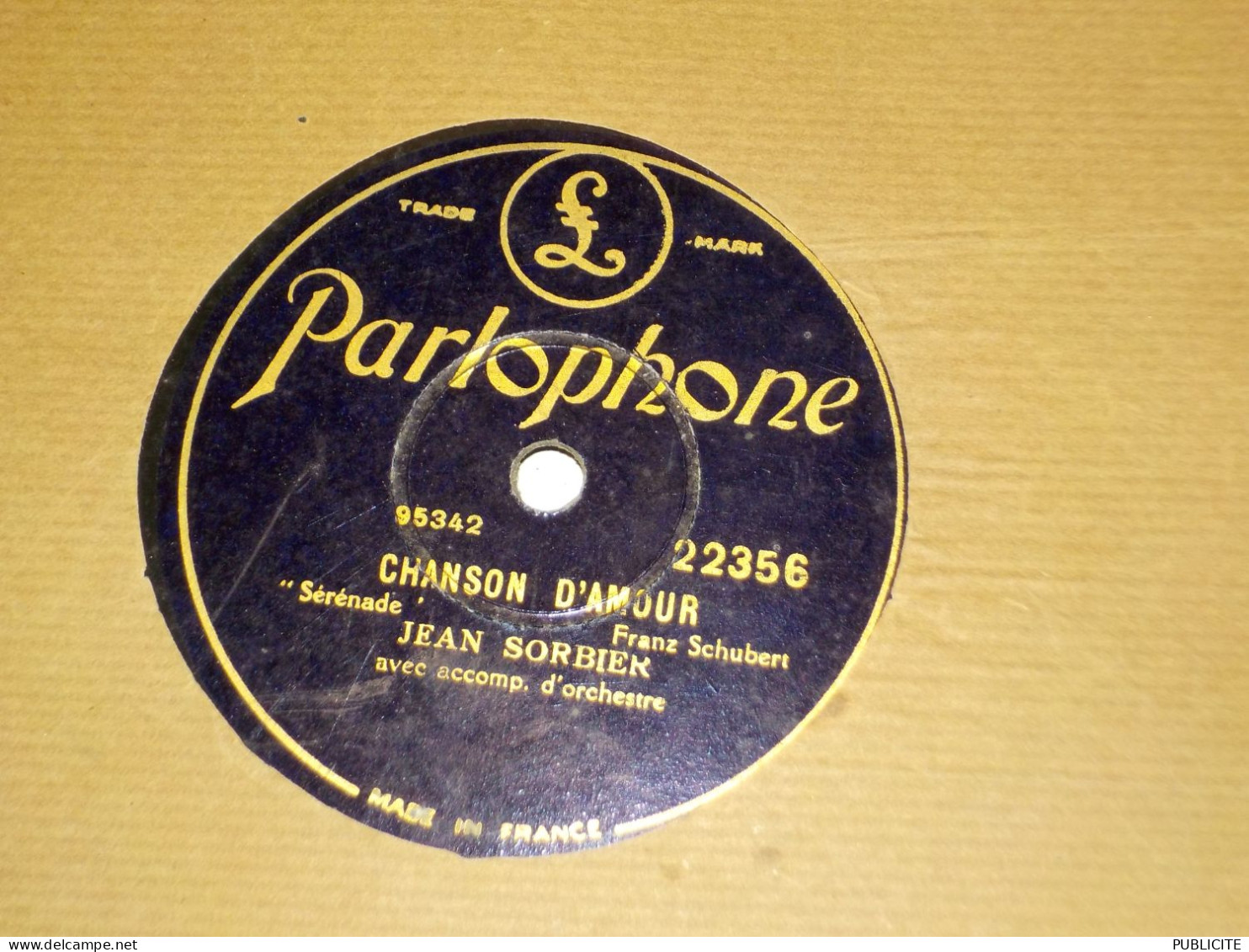 DISQUE VYNIL 78 TOURS VALSE ET SERENADE DE JEAN SORBIER 1931 - 78 Rpm - Gramophone Records