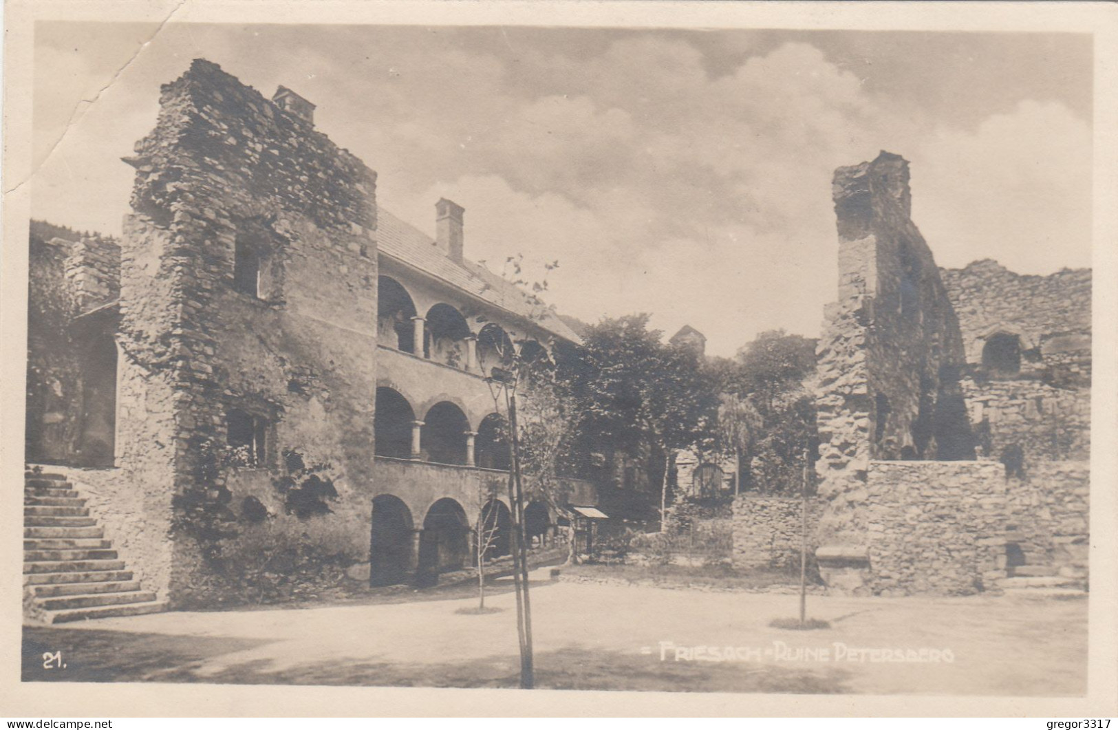 E2466) FRIESACH - Kärnten - Ruine PETERSBERG - Mit Tollen Details Innerhalb Der Mauern Mit Stiege Etc. ALT!  1926 - Friesach