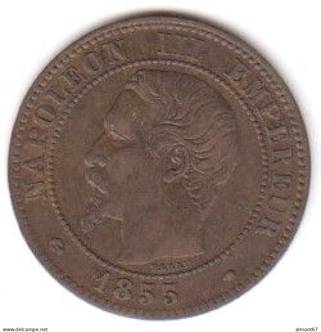 NAPOLEON III  - 2 Centimes   1855 MA  Ancre - 2 Centimes