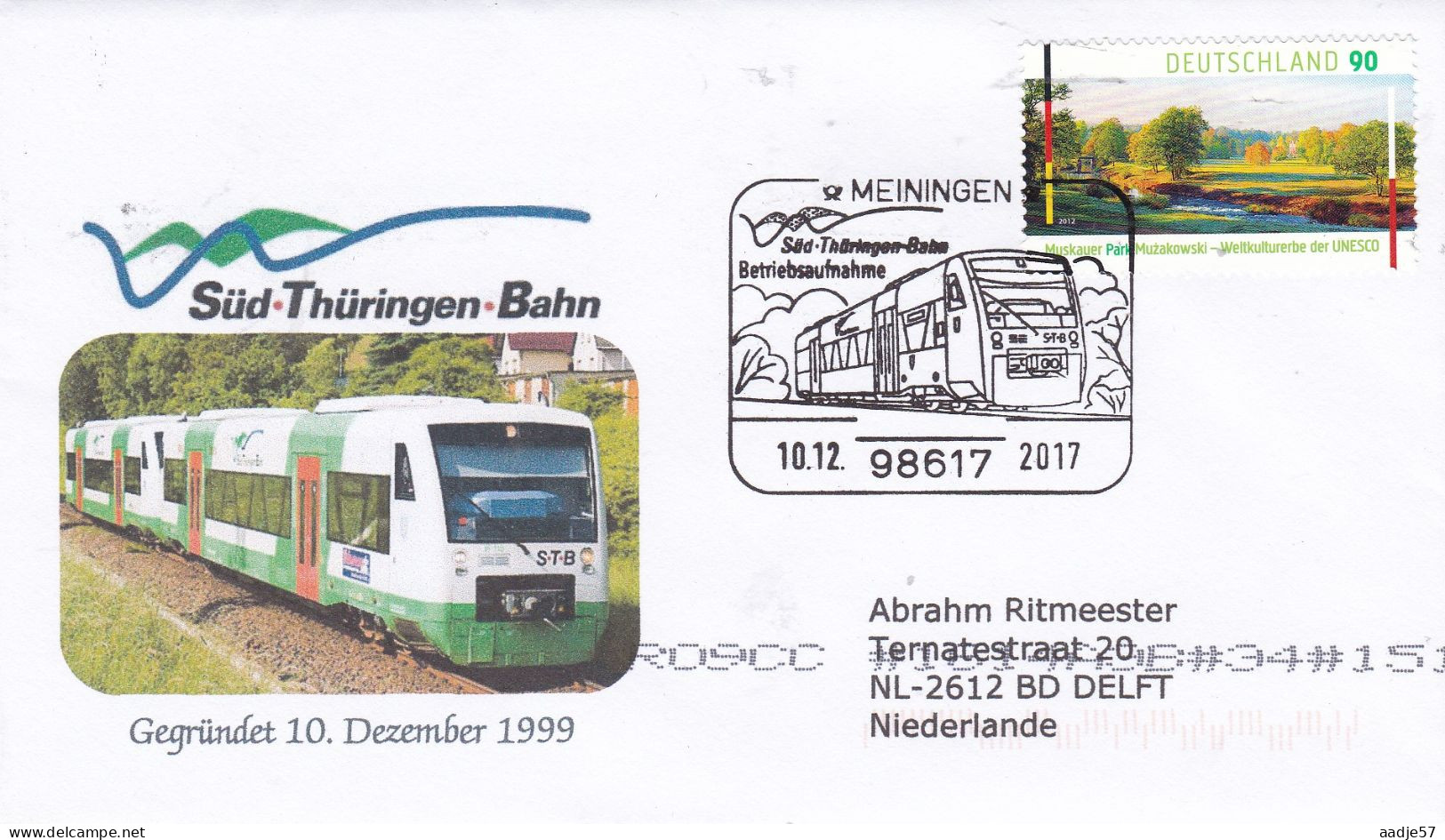 Germany Deutschland Süd Thüringen Bahn  10-12-2017 - Tranvías