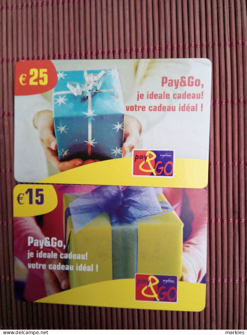 Pay & Go 2 Cards Gift Package Used - [2] Prepaid & Refill Cards