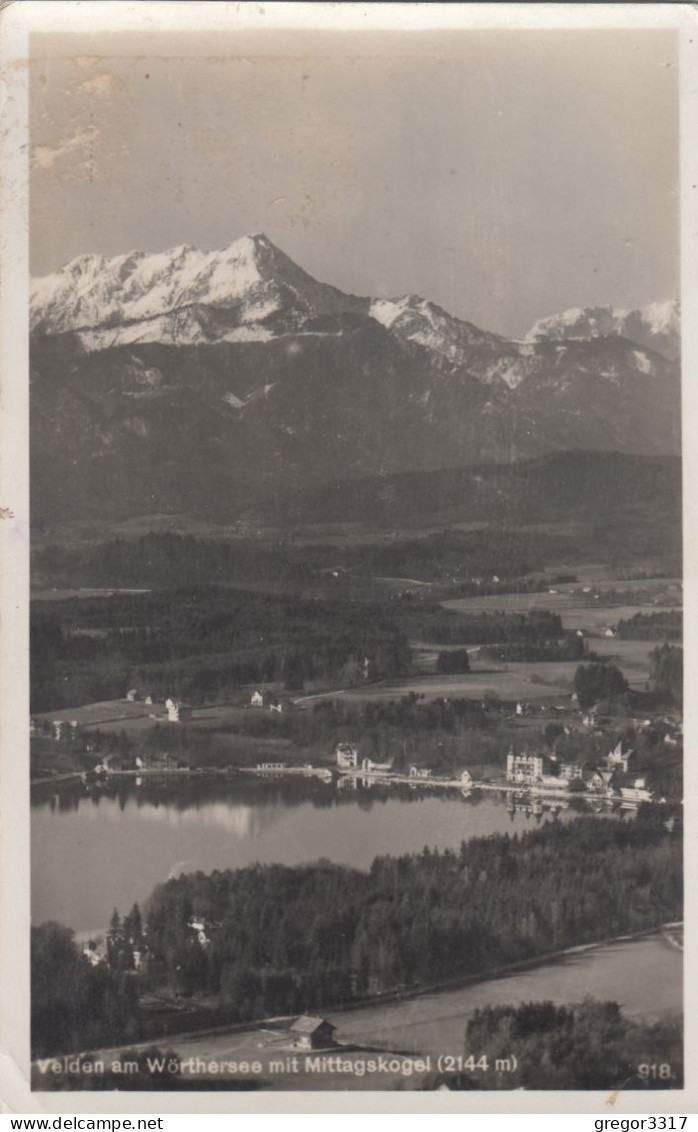 E2485) VELDEN Am Wörthersee Mit Mittagskogel - Alte FOTO AK _ 1935 - Velden