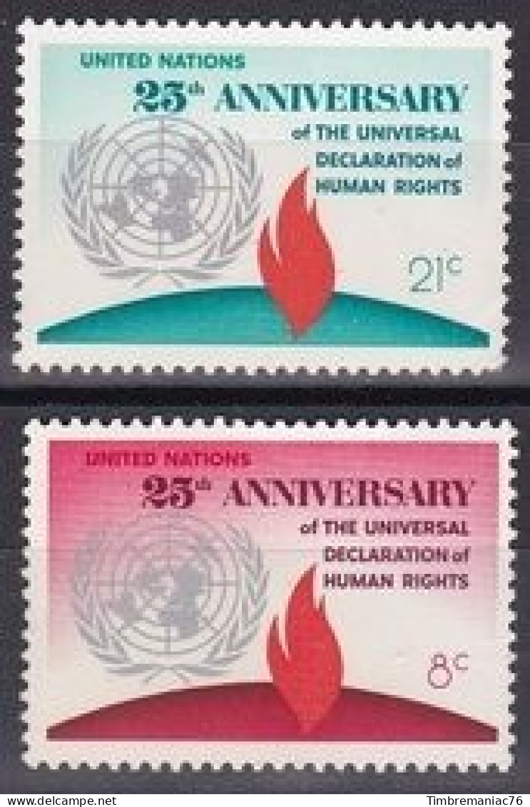 Nations Unies N.Y. 1973 YT 235-236 Neufs - Nuevos