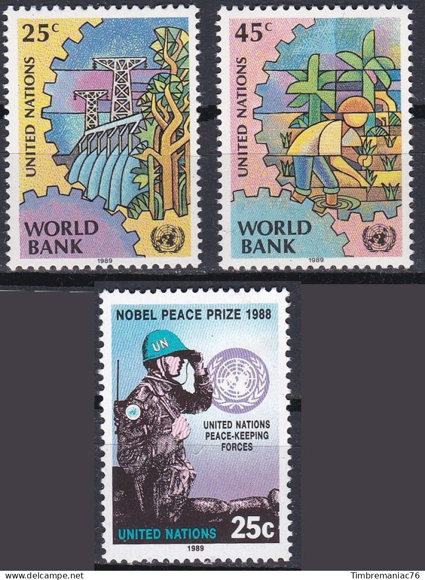 Nations Unies N.Y. 1989 YT 539 à 541 Neufs - Neufs