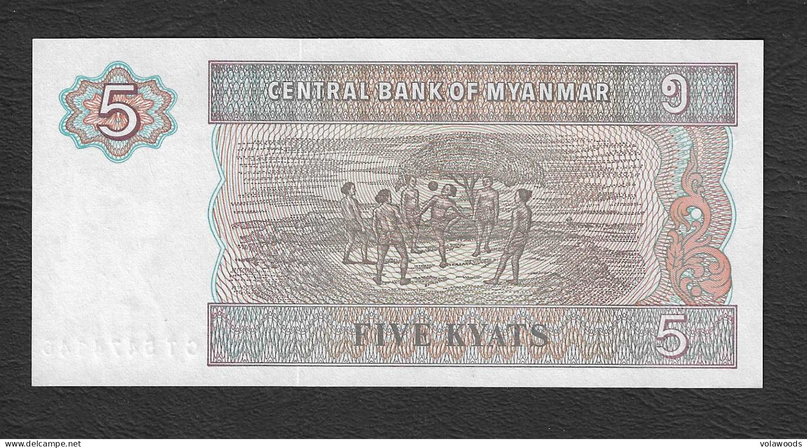 Myanmar - Banconota Non Circolata FdS UNC Da 5 Kyats P-70b.2.1 - 1997 #19 - Myanmar