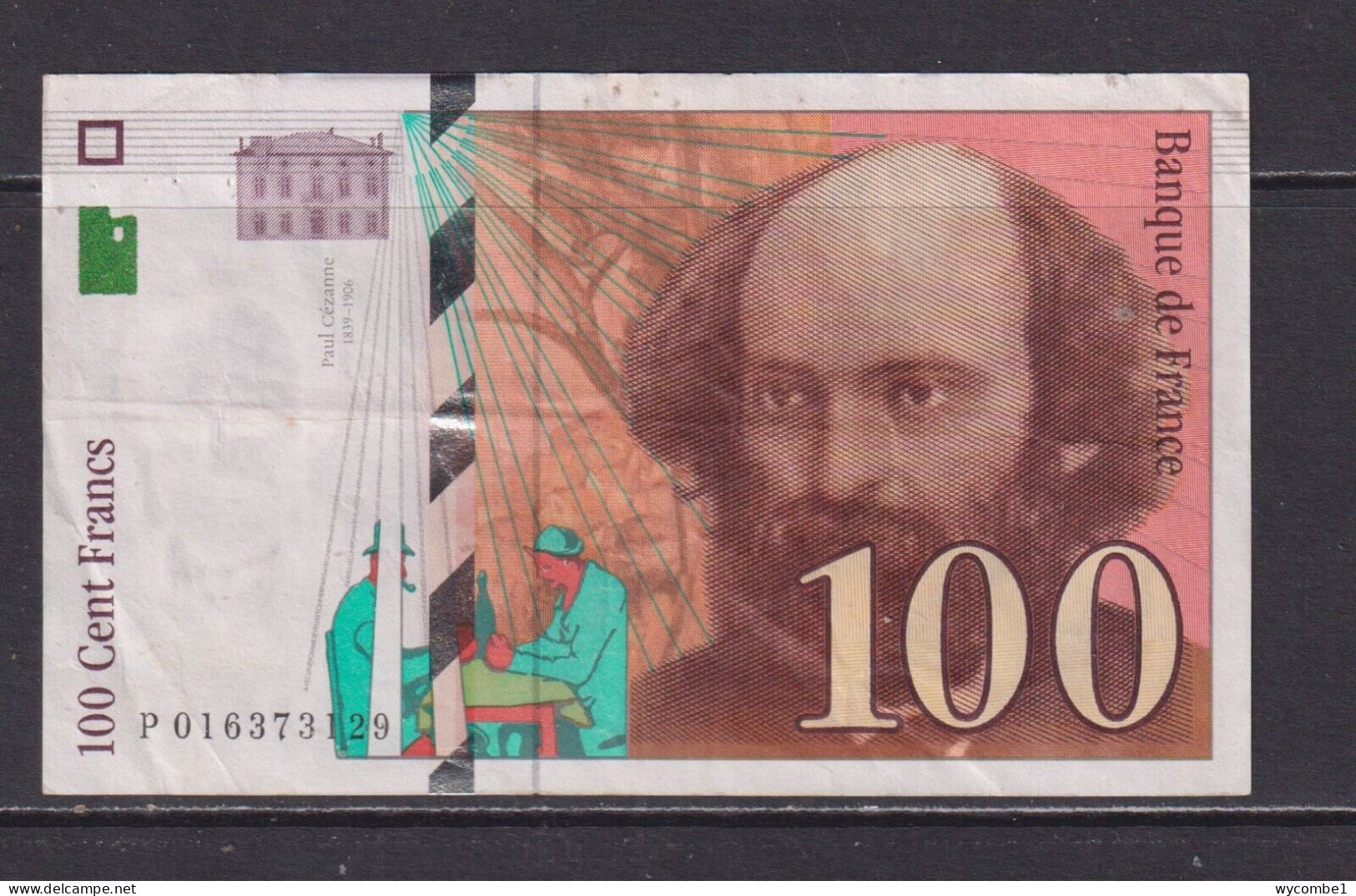 FRANCE - 1997 100 Francs Circulated Banknote As Scans - 100 F 1997-1998 ''Cézanne''